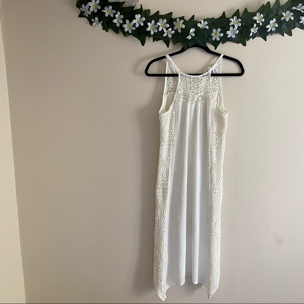 Full Tilt White Lace Midi Dress M